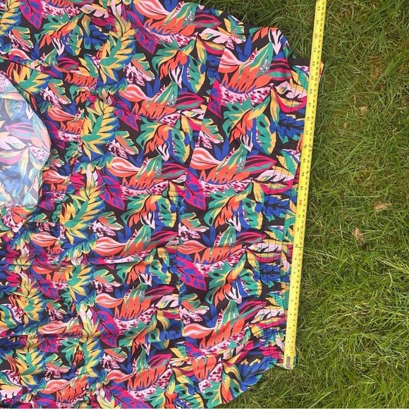 June + Vie Hawaiian Print Skirt Plus Size 30W Elastic Waistband Ruffles Color!! - Picture 11 of 12